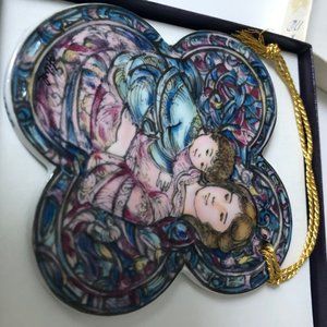 Christmas Ornament Reims Porcelain by Edna Hibel  Mother & Child